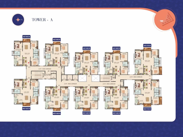 Tower A floor plan