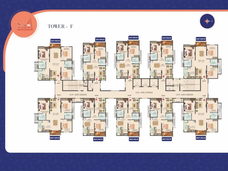 Tower F floor plan
