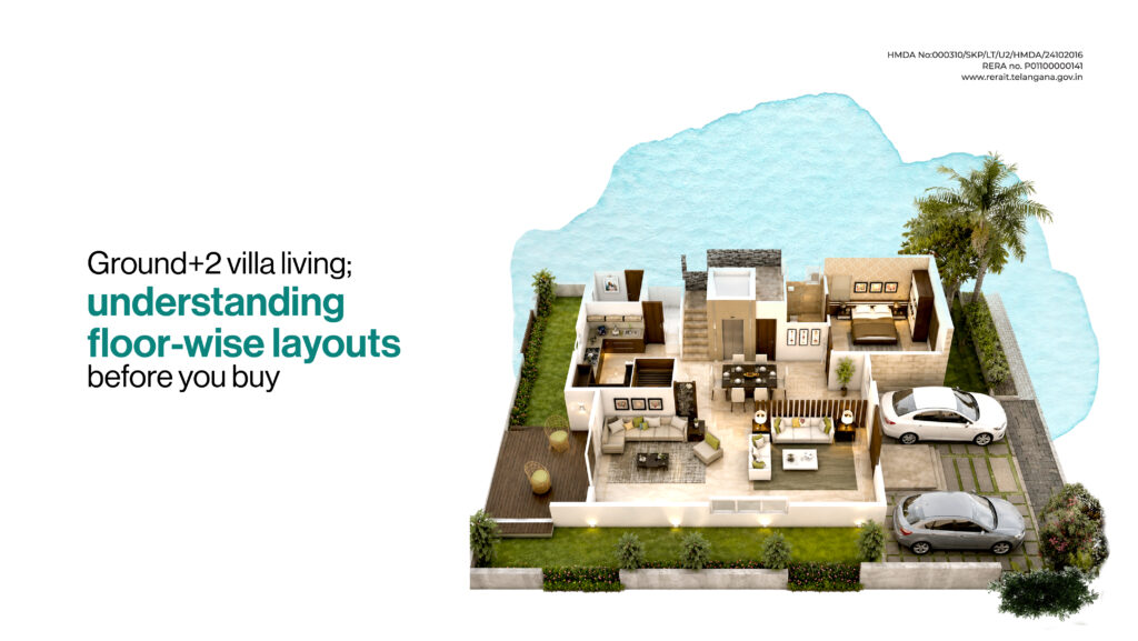Ground+2 villa living; understanding floor-wise layouts before you buy